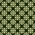 Light yellow  patterns on dark green background. Seamless pattern. Abstract vector. Royalty Free Stock Photo